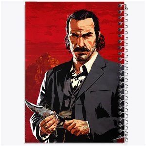 دفتر زبان دو خط 50 برگ خندالو طرح رد دد (Red Dead)