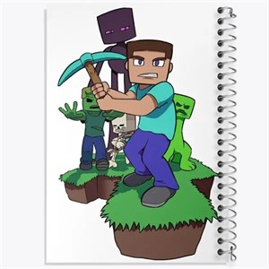 دفتر لیست خرید 50 برگ خندالو طرح ماینکرافت (Minecraft)