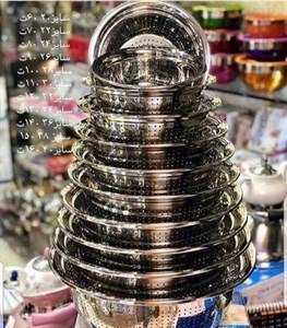 سرویس آبکش  استیل یونیک 11پارچه ی حک شده ی اصل