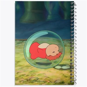 دفتر شطرنجی 50 برگ خندالو طرح انیمه پونیو (Ponyo)