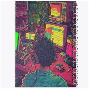 دفتر نقطه ای مهندسی 50 برگ خندالو طرح هکر (Hacker)