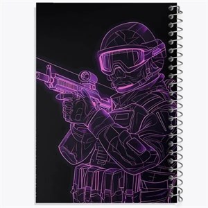 دفتر نقطه ای مهندسی 50 برگ خندالو طرح کال آف دیوتی (call Of Duty)