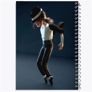 دفتر نقطه ای مهندسی 100 برگ خندالو طرح مایکل جکسون (Michael Jackson)