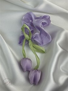 کش مو طرح آویز گل لاله سه بعدی