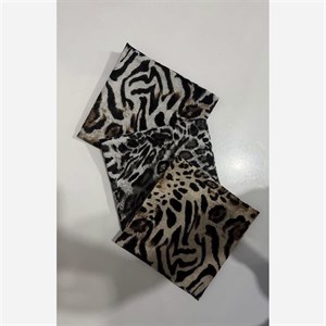 مینی اسکارف نخی طرح پلنگی