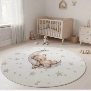 فرشینه گرد کودک طرح خرس خوابالو C157