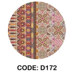 فرشینه قالیوا گرد مخمل ترک منگوله کد D172