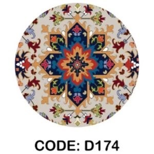 فرشینه قالیوا گرد مخمل ترک کاشی کد D174