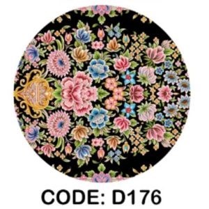 فرشینه قالیوا گرد مخمل ترک گلزار کد D176