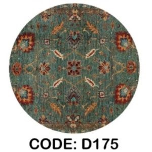 فرشینه قالیوا  گرد مخمل ترک کد D175