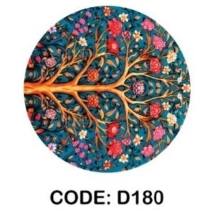 فرشینه قالیوا گرد مخمل ترک درخت زندگی کد D180
