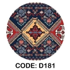 فرشینه قالیوا گرد مخمل ترک چلوار کد D181