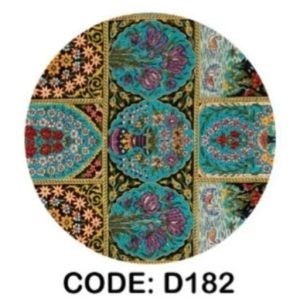 فرشینه گرد مخمل ترک  طرح عید نوروز کد D182