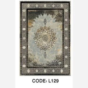 روفرشی کشدار مخمل شنل طرح خاتم کدL129(پس کرایه) - 4متری(150*225)