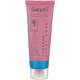 کرم ضدآفتاب رز روشن SPF50  ژنوبایوتیک | مناسب پوست خشک و معمولی