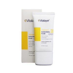 فلوئید ضدآفتاب ویتامین C ویتالیر بی رنگ vitalayer