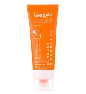ضد آفتاب بی‌رنگ ژنوبایوتیک SunoGen SPF50 مخصوص پوست چرب و مختلط