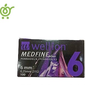 سرسوزن  انسولین ولیون WELLIONشماره 6