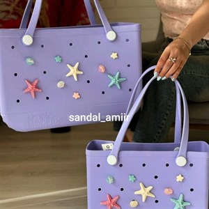 بگ ساحلی سلیکونی ستاره  (بگ فانتزی و ورزشی )(کیف کراکس )کیف ساحلی پیک نیک )برند پاپا
