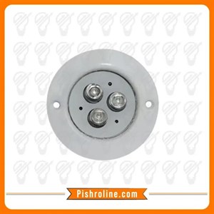 چراغ توکار استخری 3وات تک رنگ EMAX