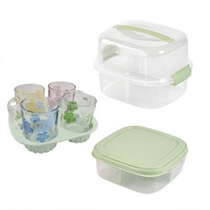 سبد پیک نیک لیمون طرح گل کد FIDOKA-2241 مجموعه 7 عددی