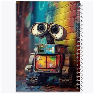 دفتر نقطه ای مهندسی 100 برگ خندالو طرح وال ای (Wall-E)