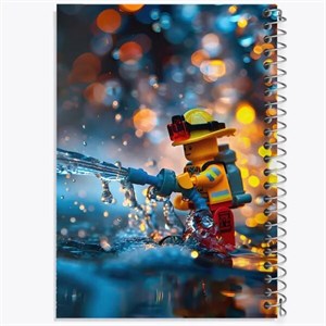 دفتر لغت 100 برگ خندالو طرح لگو آتش نشان(Lego)