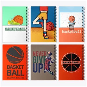 دفتر مشق 100 برگ خندالو طرح بسکتبال (Basketball)