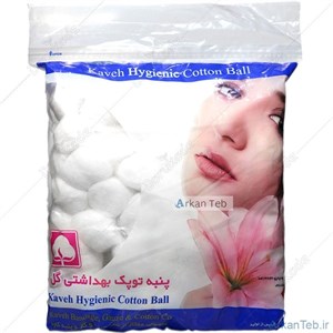 پنبه توپک 100 گرمی سفید گل ( ارسال از تهران )
