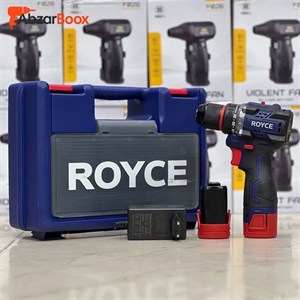 دریل شارژی رویس مدل 16.8V براشلس دو باتری