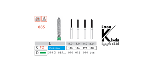 فرز الماسه توربین چمفر135 | کد 885 دیاتیز(پک 10عددی)