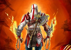 متال پوستر بازی God Of War طرح کریتوس کد N204