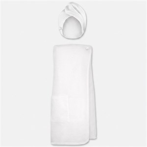 حوله استخری مدل دکلته کد 221 سایز 136×80 سانتی‌متر به همراه حوله کلاهی