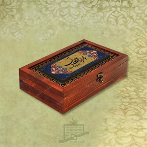 جعبه چوبی (طرح M8*1*32) -آجیل و خشکبار،دمنوش،گز و شکلات،میوه خشک،هدیه و کادو
