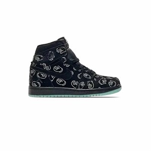 کفش نایک ایر جردن وان ساقدار کاز مشکی  Nike Air Jordan 1 High KAWS Black