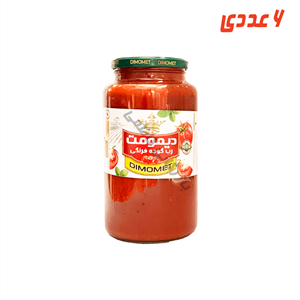 رب گوجه فرنگی شیشه ای 1.5 کیلوگرم دیمومت