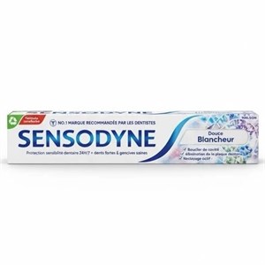 خمیردندان سنسوداین ضد حساسیت ساخت اسلواکی 75 میل سفید کننده و جرم گیر قوی  مدل Douce Blancher