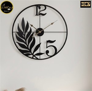 ساعت دیواری طرح برگ کد H387