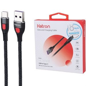 کابل تایپ سی فست شارژ 5 آمپر هترون HC303HB طول 1 متر