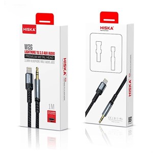 کابل تبدیل لایتنینگ به AUX هیسکا مدل HISKA W26