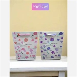 ساک هدیه طرح گل سایز 17×23