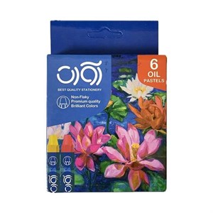مداد شمعی 6 رنگ آوات مدل گل