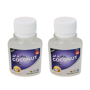 روغن نارگیل پامکا مدل پرس سرد حجم 60 میلی لیتر مجموعه 2 عددی