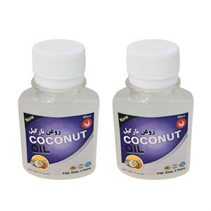روغن نارگیل پامکا مدل پرس سرد حجم 60 میلی لیتر مجموعه 2 عددی