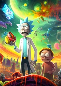 متال پوستر سریال Rick and Morty کد N201