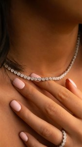سرویس نقره زنانه فلاور نگین‌دار عیار 925 