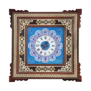 ساعت دیواری خاتم کاری مدل توپی کد 25  