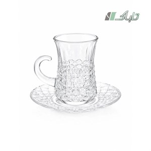 یوژین استکان نعلبکی تراشدار 190 1-1108
