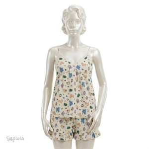 تاپ شلوارک نخی زنانه طرحدار