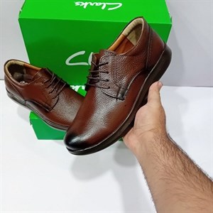 کفش چرم مردانه بندی رنگ قهوه ای